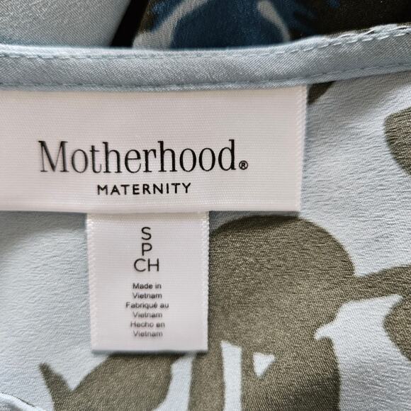 Motherhood Maternity Sleeveless V Neck Floral Tie Shoulder Waist Tie Top Small - Picture 8 of 9